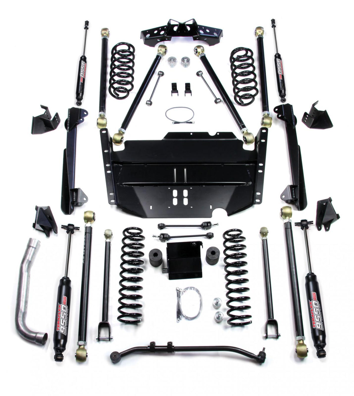 97-06 Jeep Wrangler TJ SWB 4 Inch Pro LCG Long Arm Suspension System & 9550 VSS Twin-Tube Shocks TeraFlex