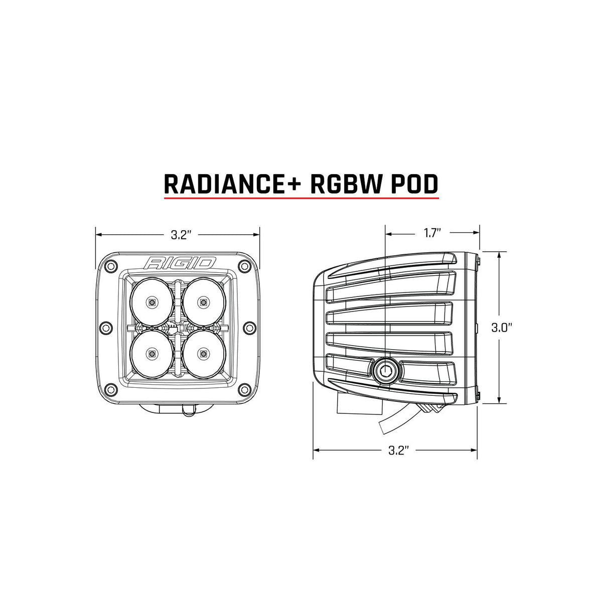 Rigid Industries Radiance Plus Pod RGBW Pair