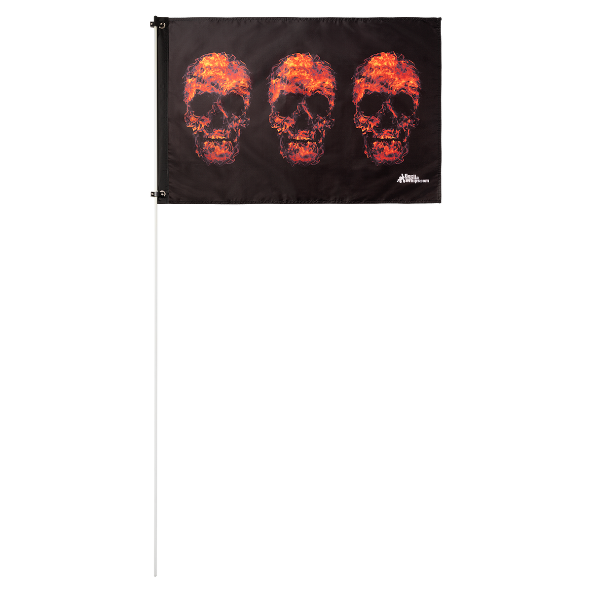 3 Skulls 2x3 Grommet Whip Flag