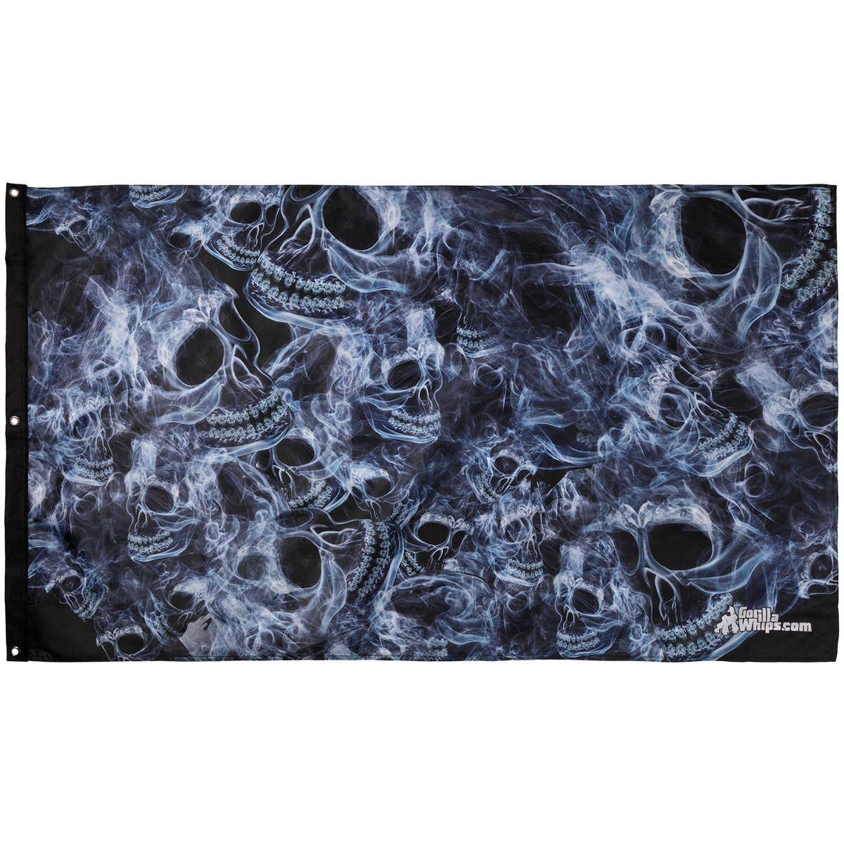 Smoke Skull 3x5 Grommet Whip Flag