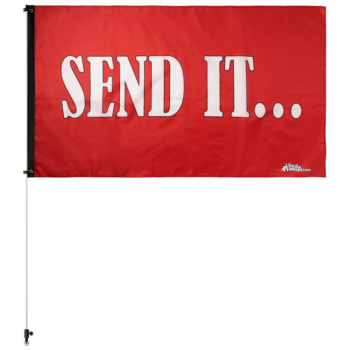 Send It Red 3x5 Grommet Whip Flag