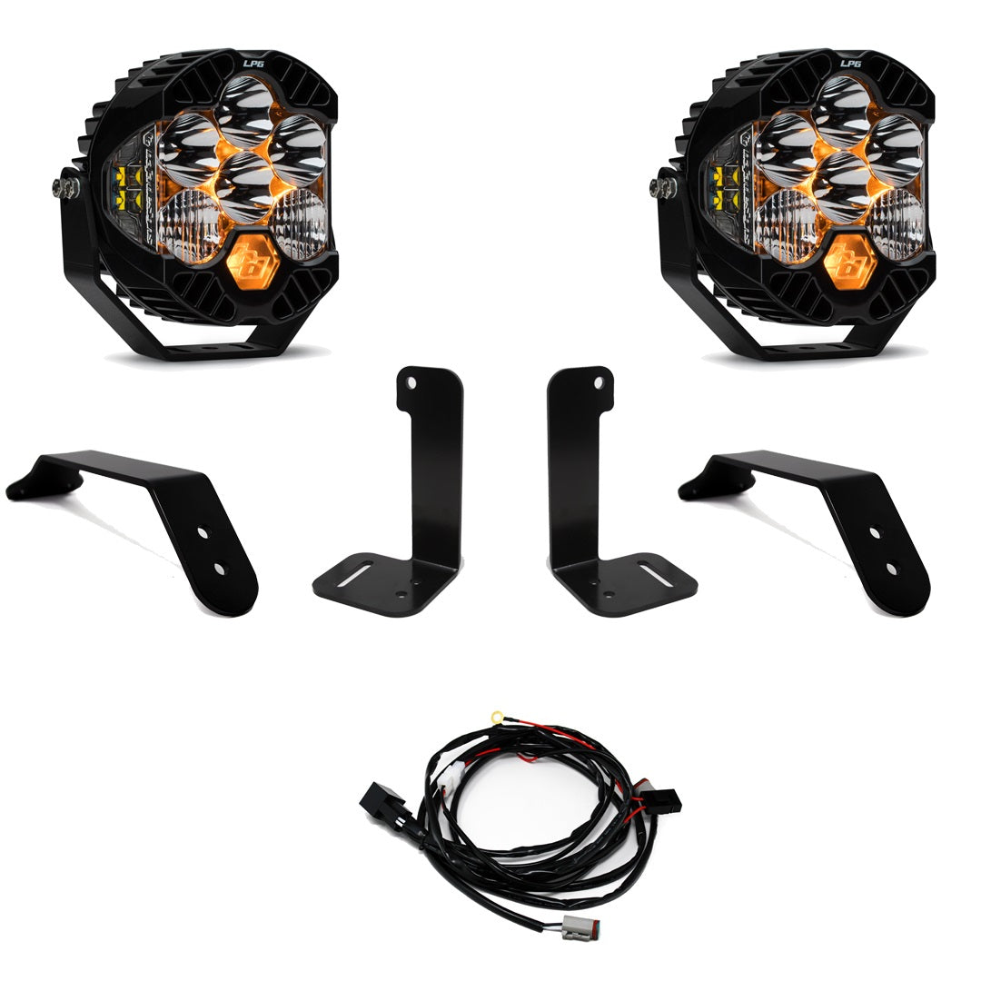 Jeep JL/JT Dual LP6 Auxiliary Light Kit Baja Designs - 447659