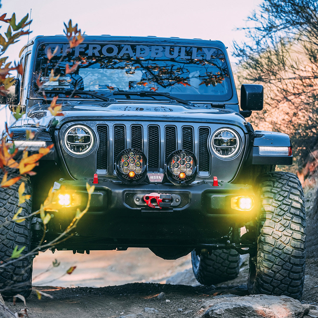Jeep JL Fog Light Squadron-R 18-Pres Wrangler JL Rubicon Fog Pocket Kit Baja Amber Baja Designs Baja Designs - 447723