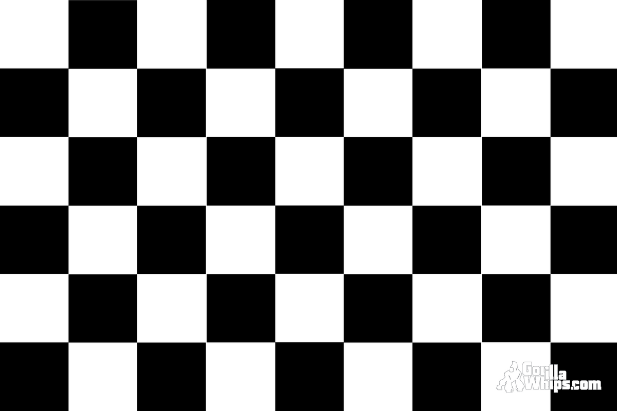 Black Checkered 12x18 Grommet Whip Flag