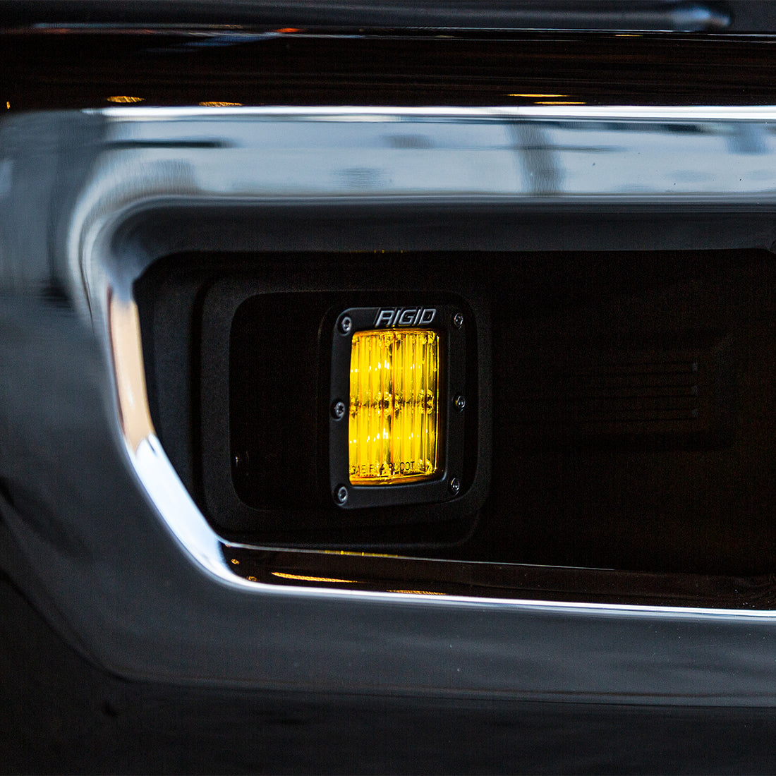 Rigid Industries SAE J583 Compliant Selective Yellow Fog Light Pair D-Series Pro Street Legal Surface Mount