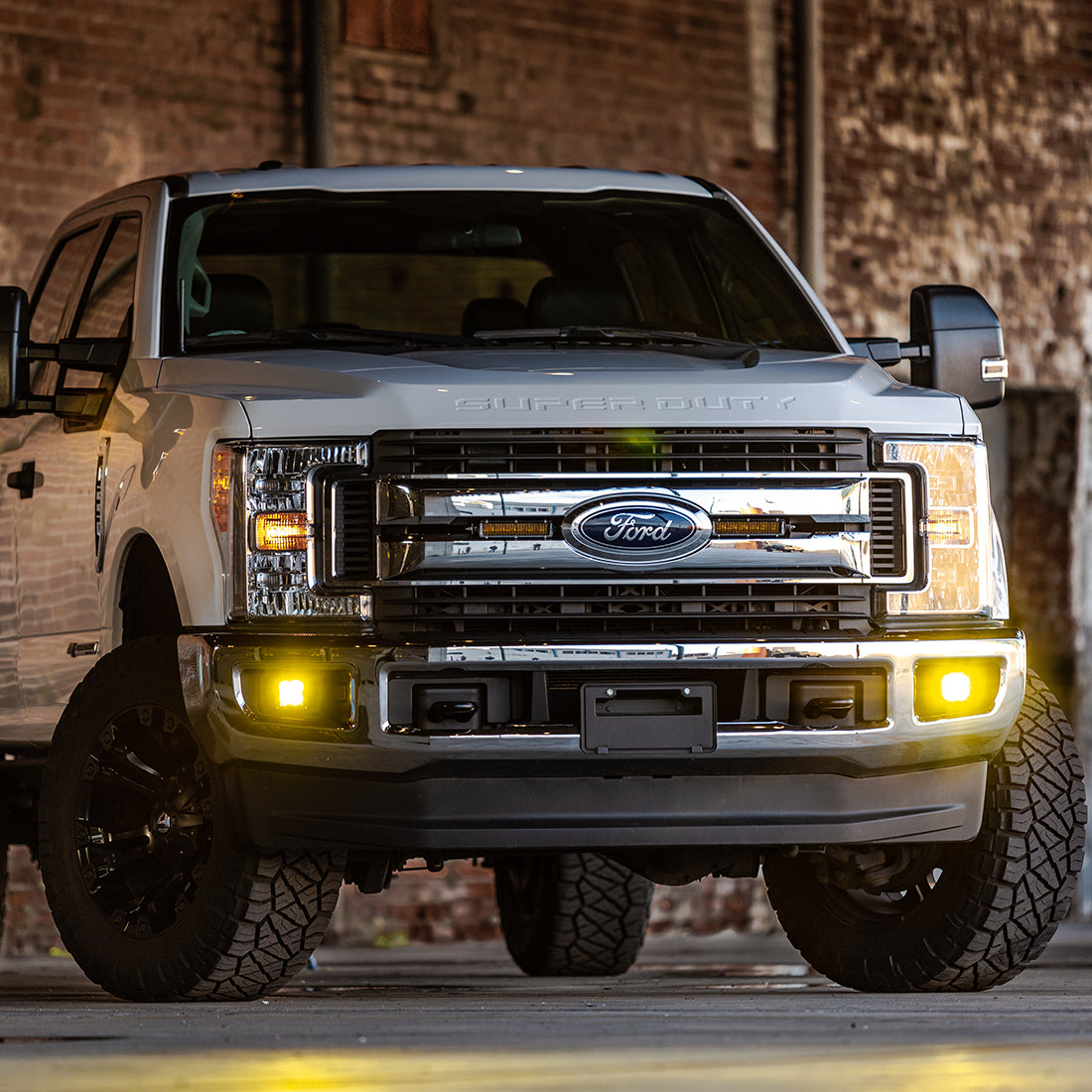 Rigid Industries SAE J583 Compliant Selective Yellow Fog Light Pair D-Series Pro Street Legal Surface Mount