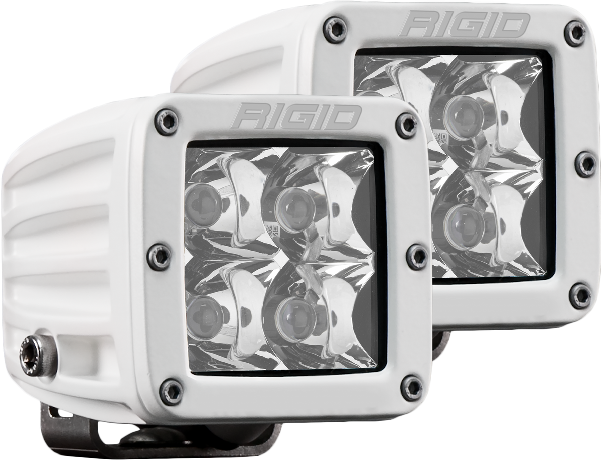 Hybrid Spot Surface Mount White Housing Pair D-Series Pro RIGID Industries - Default Title