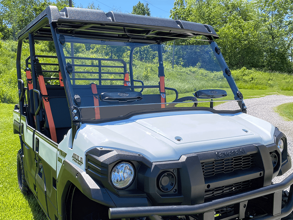 Spike Kawasaki Mule Pro-FXR Full Scratch Resistant Windshield W/Dual Vents