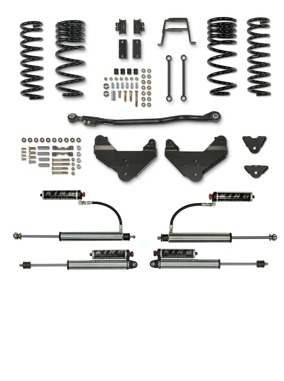 2019-Present Ram 2500 Diesel 3.5 Inch Lift with King 2.5 Inch Remote Reservoir Shocks And Compression Adjusters EVO Manufacturing
