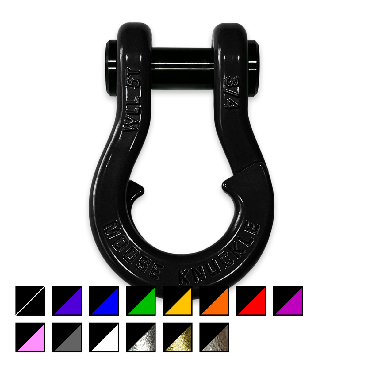 Jowl Recovery Split Shackle 3/4 Black Hole Moose Knuckle Offroad
