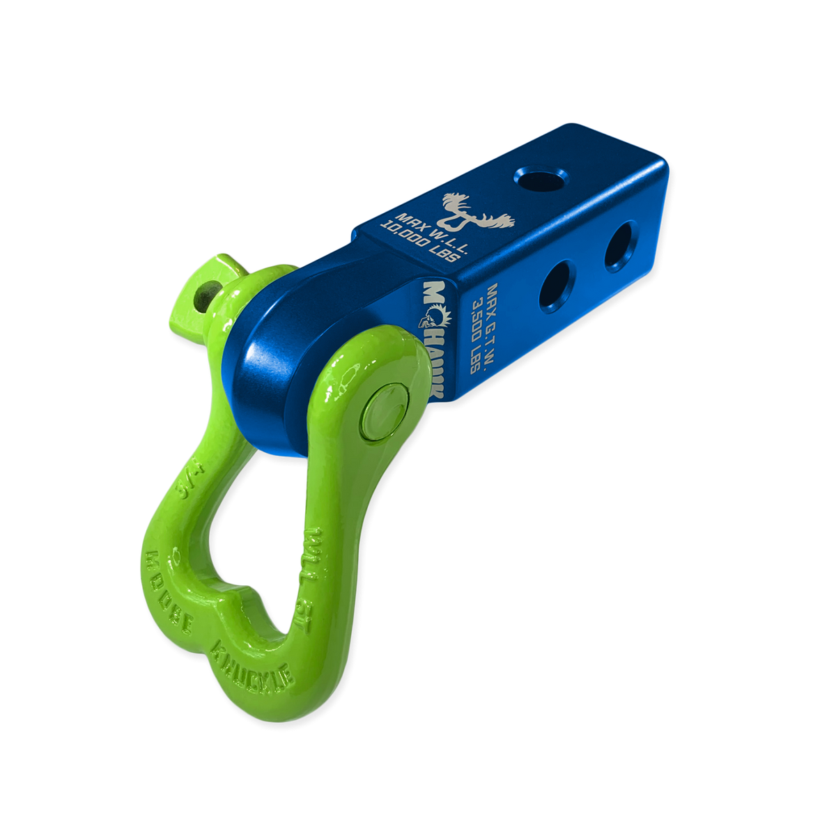 XL 3/4 Shackle and Mohawk 2.0 Receiver Combo Blue Pill Moose Knuckle Offroad