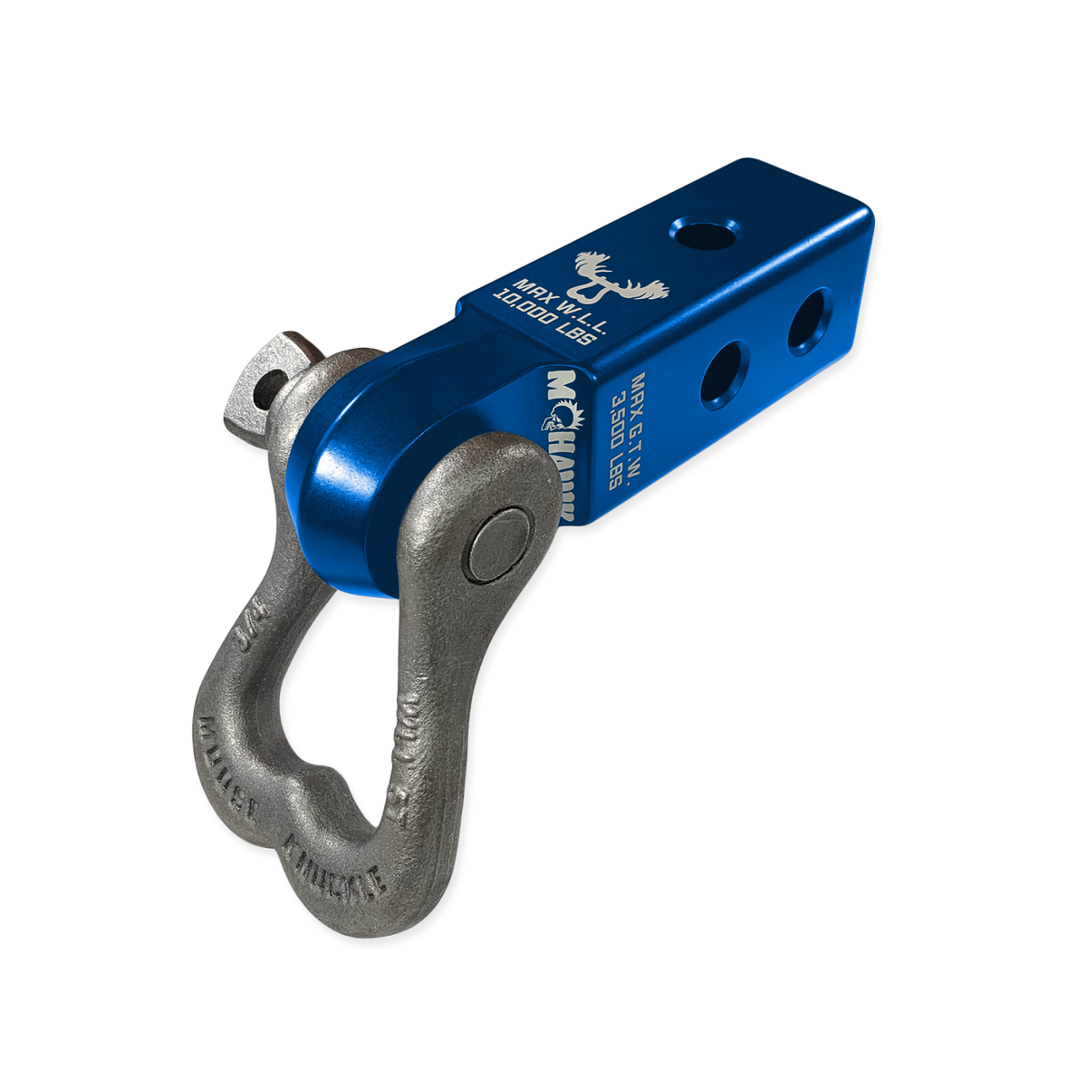 XL 3/4 Shackle and Mohawk 2.0 Receiver Combo Blue Pill Moose Knuckle Offroad