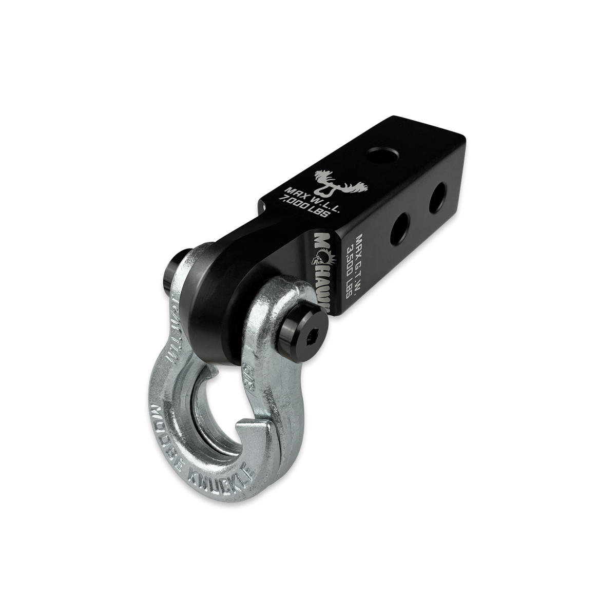 Jowl 5/8 Split Shackle and Mohawk 2.0 x 5/8 Receiver Combo Black Lung Moose Knuckle Offroad
