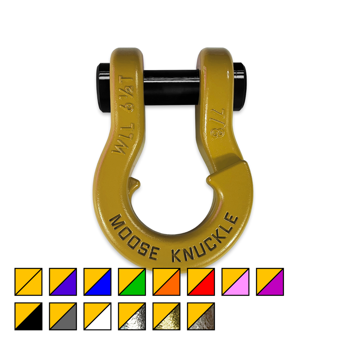 Jowl Recovery Split Shackle 7/8 Detonator Yellow Moose Knuckle Offroad