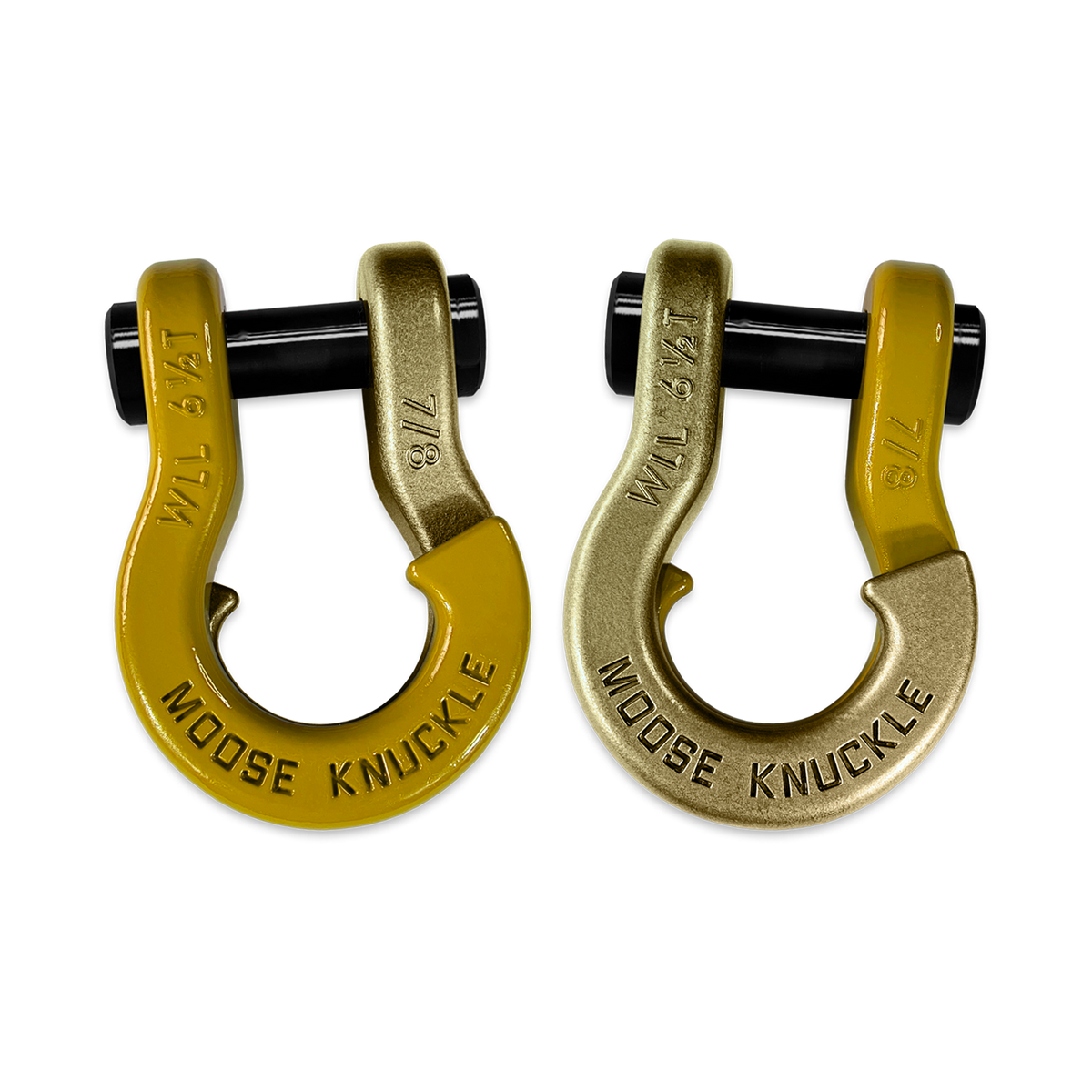Jowl Recovery Split Shackle 7/8 Detonator Yellow Moose Knuckle Offroad