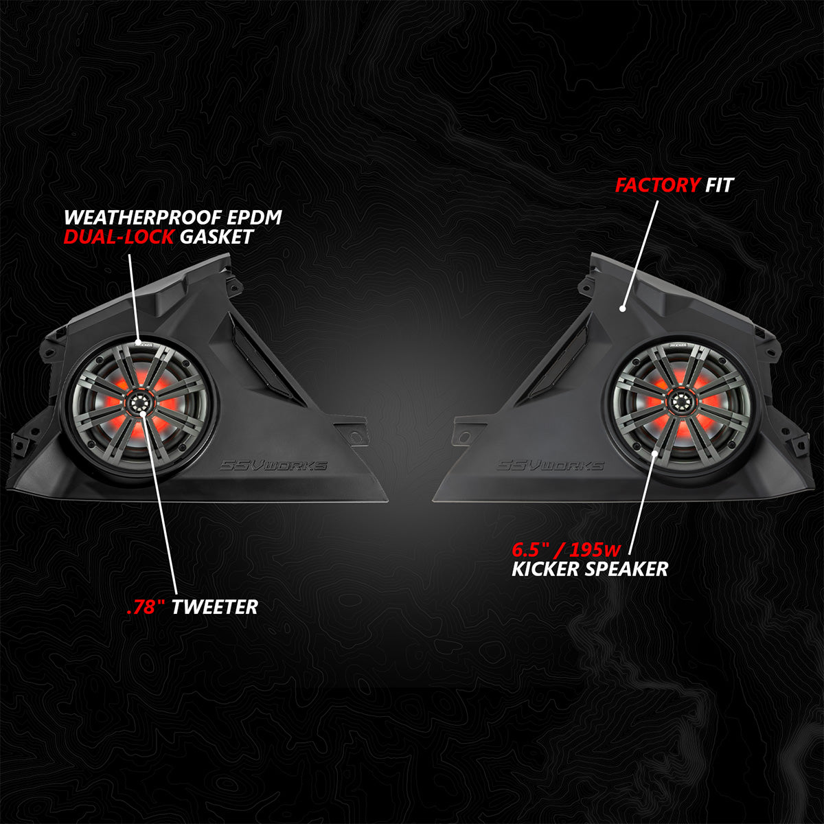 SSV Works Front-Dash 6.5" Speaker Panels for 2024-2026 Can-Am Maverick R