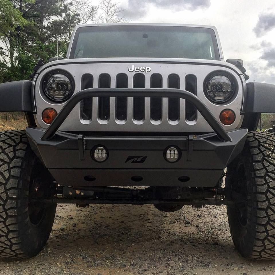Jeep JK Bumper W/Stinger 07-18 Wrangler JK The Hammer Series Bare Steel Motobilt - MB1025F-S