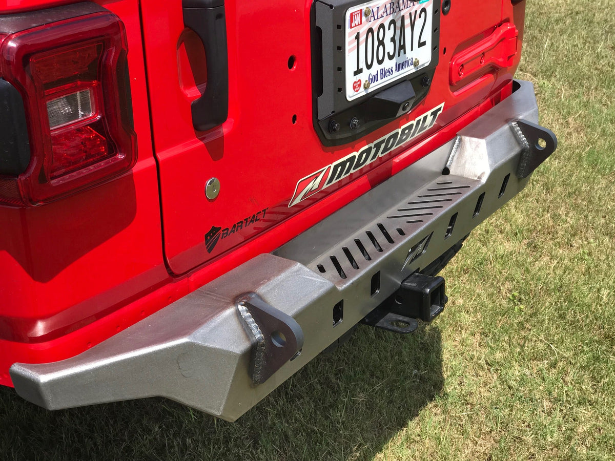 Jeep JL Rear Bumper Crusher With Spare Tire Cut Out 2018-Pres Wrangler JL Motobilt - MB1080