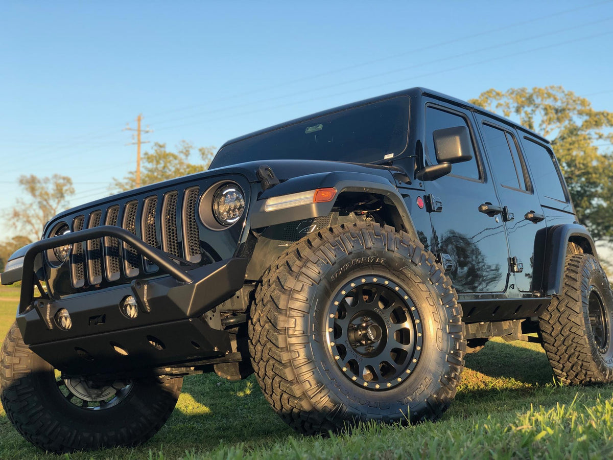 Jeep JL/Gladiator Front Bumper W/Stinger/Skid Plate 18+ Wrangler JL/Gladiator The Hammer Series Motobilt - MB1090F-S-1094