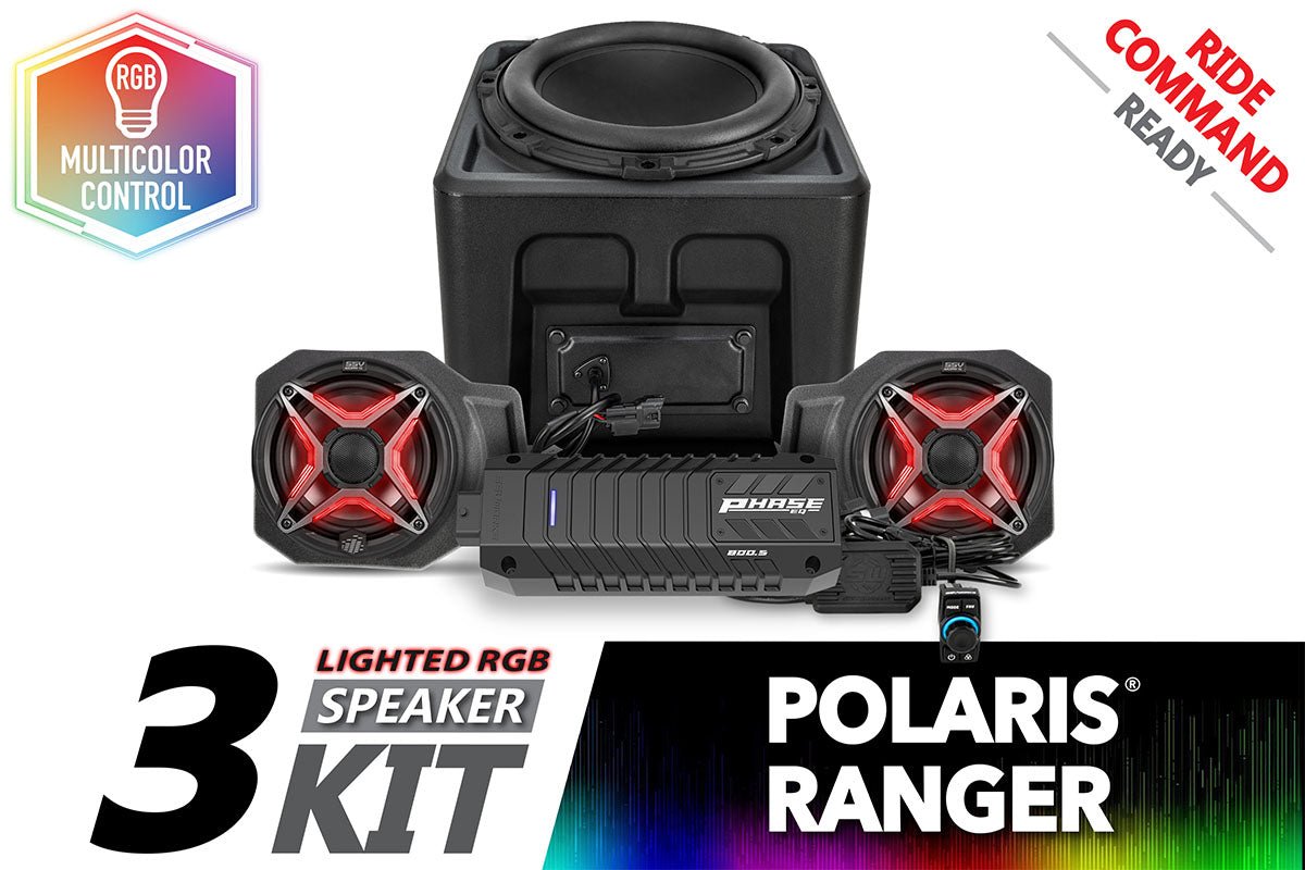 SSV Works V-Spec 3-Speaker Audio System for 2018-2024 Polaris Ranger XP 1000 with Ride Command