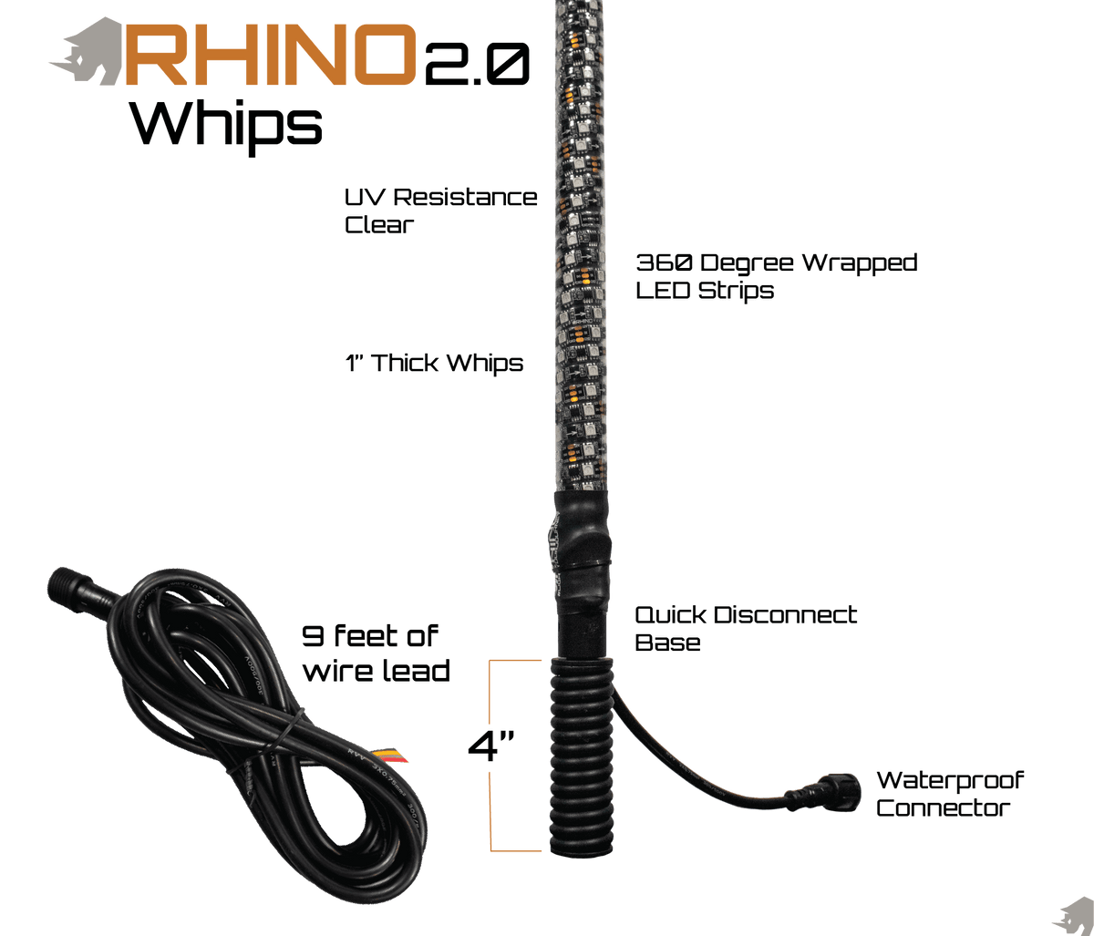 Rhino Lights Standard 1" Whip Lights