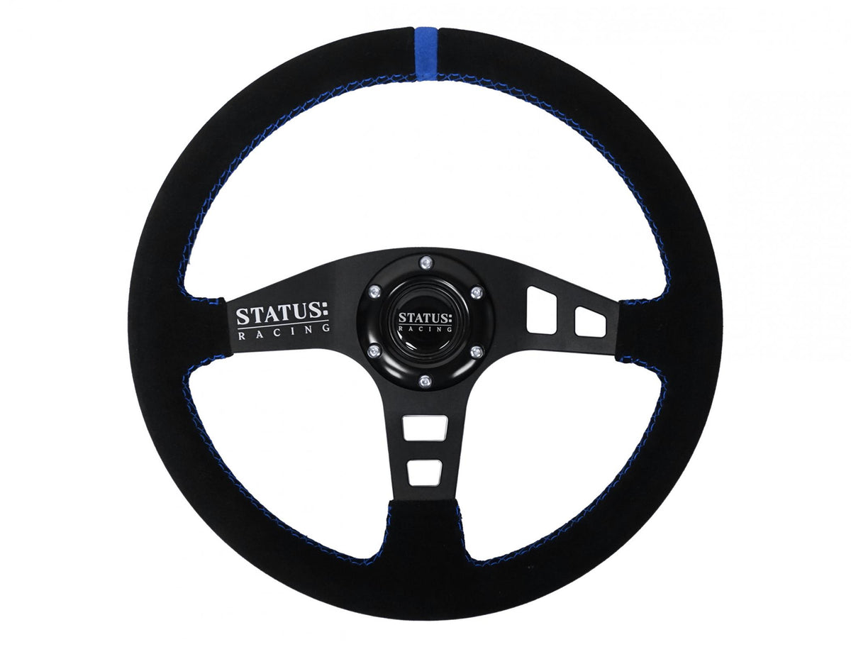 Flat Suede Steering Wheel 13 Inch Diameter