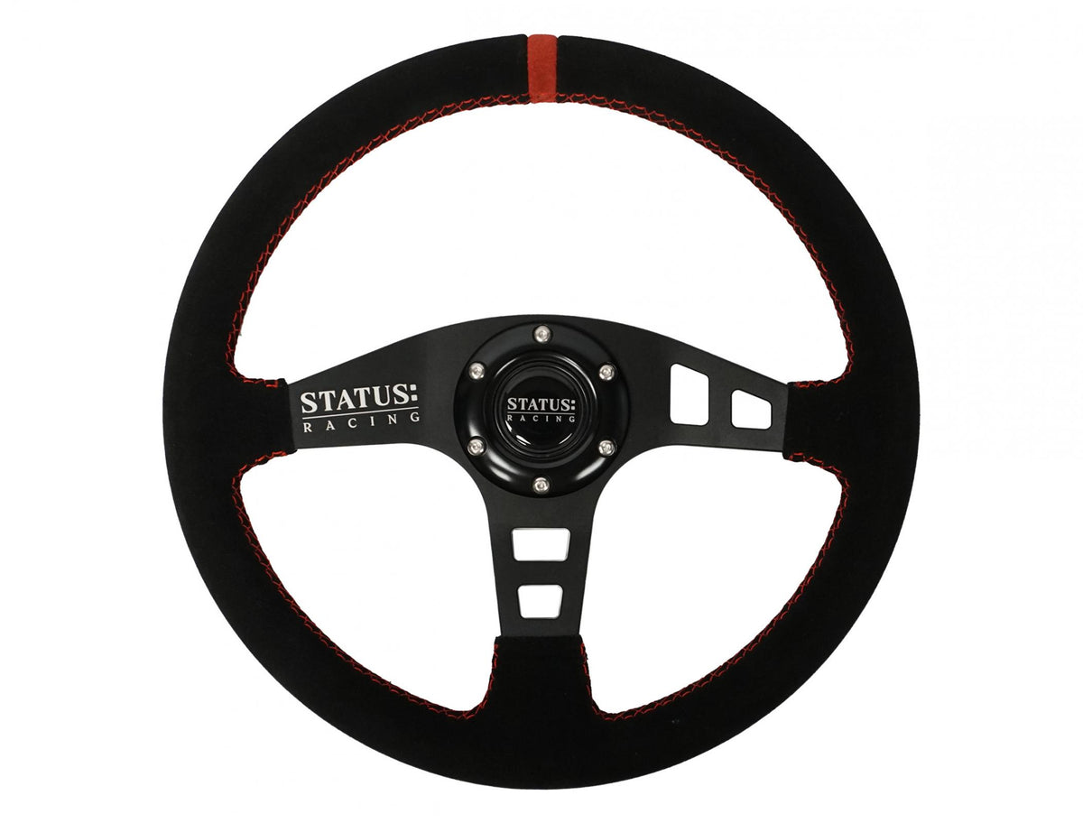 Flat Suede Steering Wheel 13 Inch Diameter