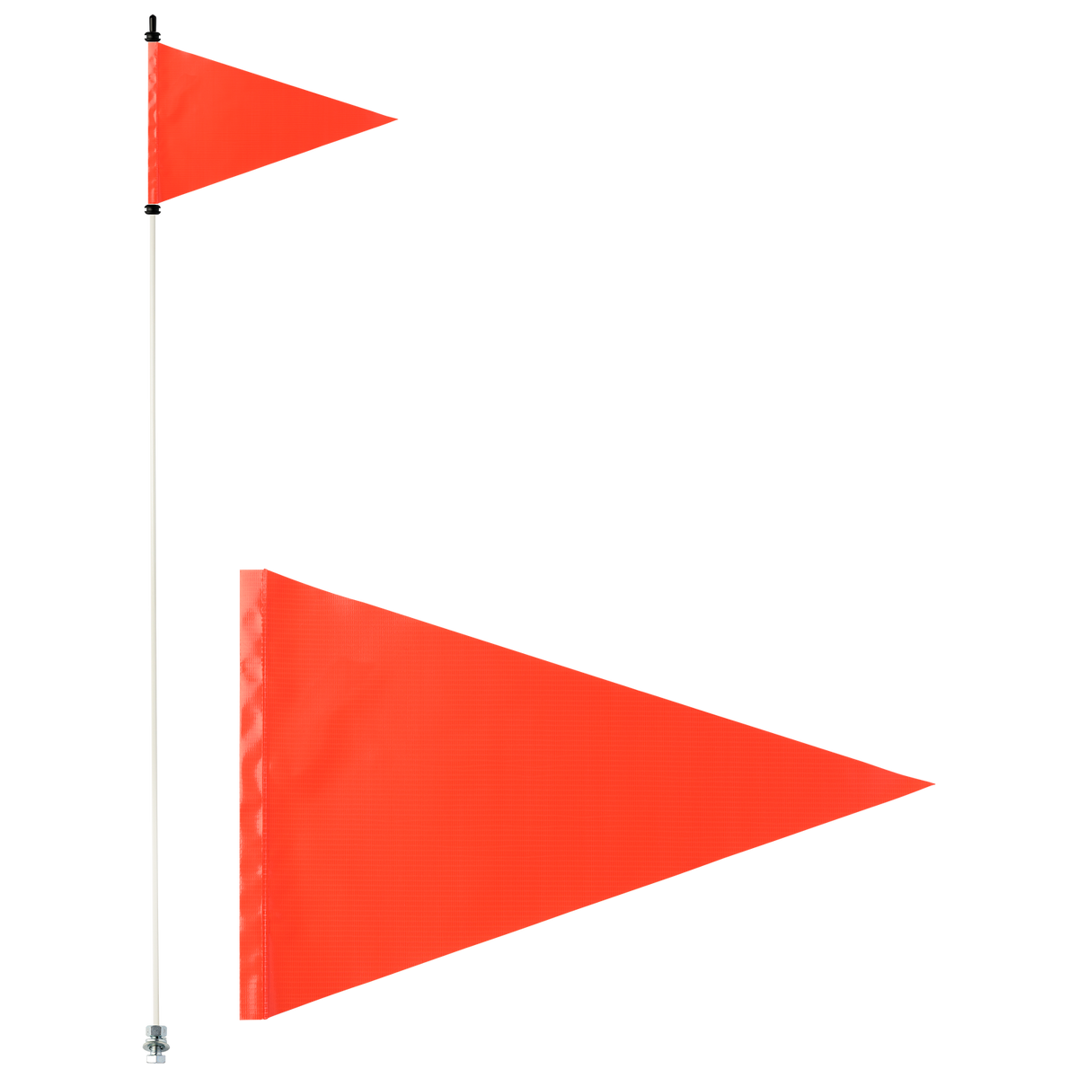 Orange Pennant Triangle Pocket Whip Flag For 1/4" & 5/16" Whips
