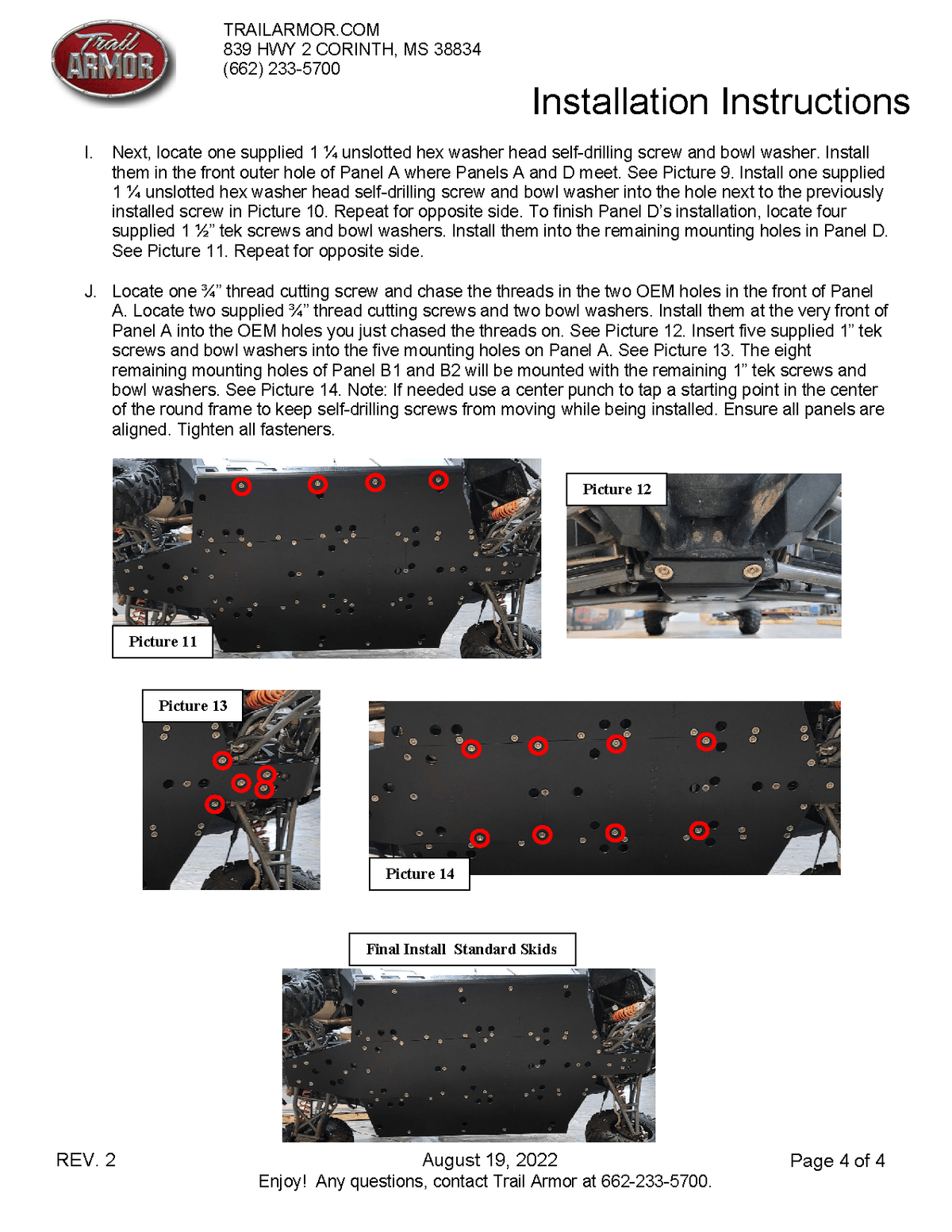 Trail Armor Skid Plate With Rock Sliders for 2017+ Polaris General XP 1000 4