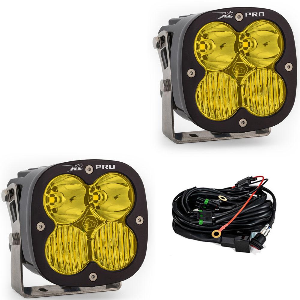 Baja Designs XL Pro LED Auxiliary Light Pod Pair Driving Combo Amber
