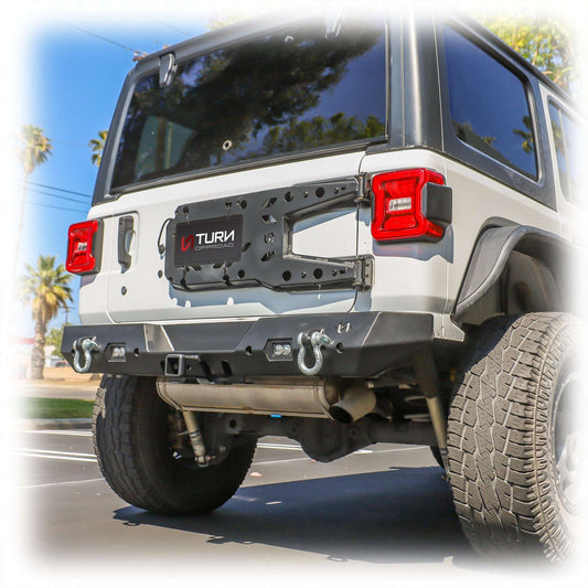 Rear Bumper with LED Pod Lights and Hitch Receiver for Jeep Wrangler JL