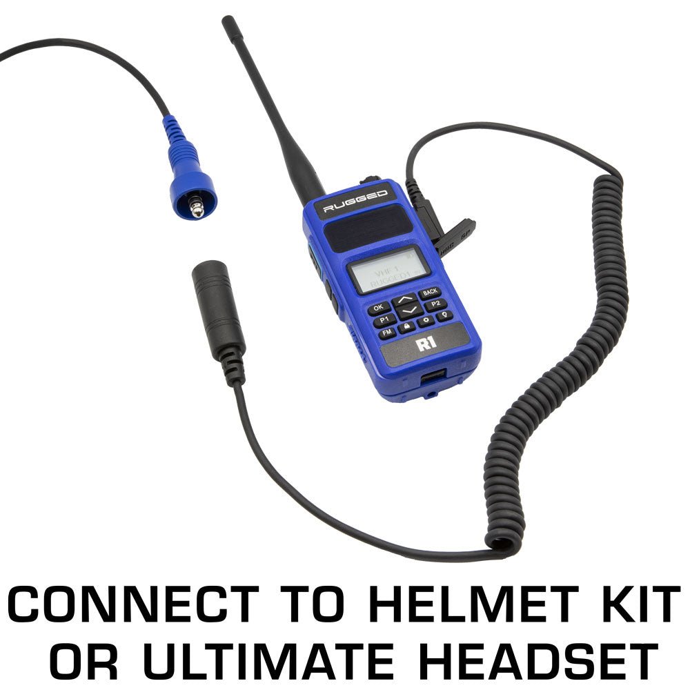 Rugged Radios OFFROAD Headset / Helmet Coil Cord Cable for Rugged Radios and Kenwood Radios