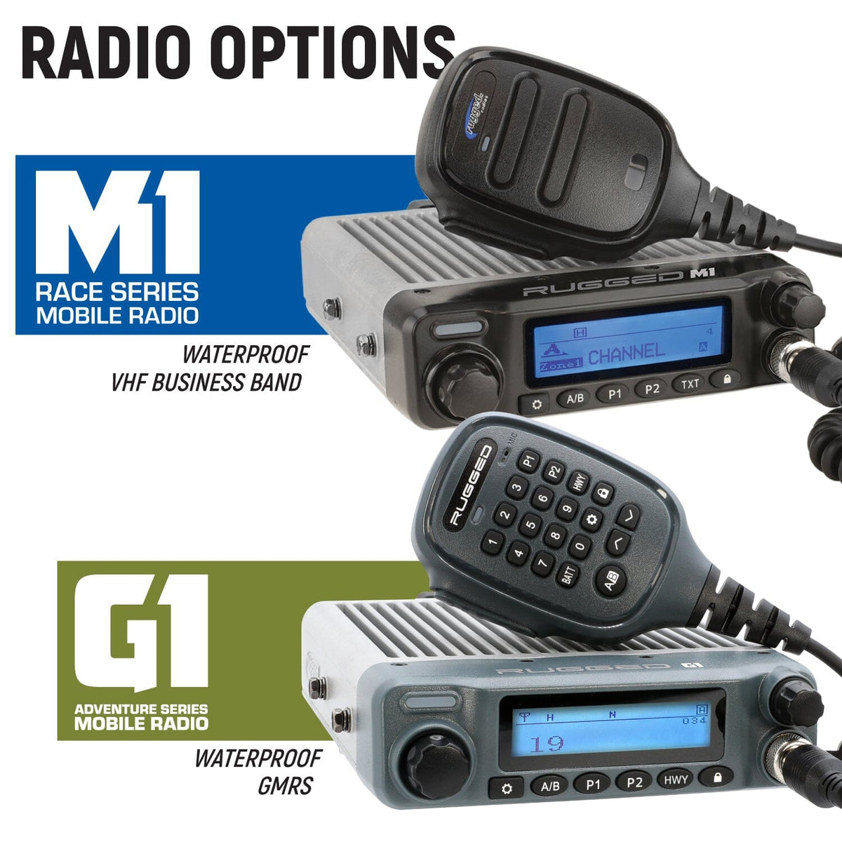 Rugged Radios Yamaha RMAX Complete Communication Kit with Rocker Switch Bluetooth Intercom and 2-Way Radio