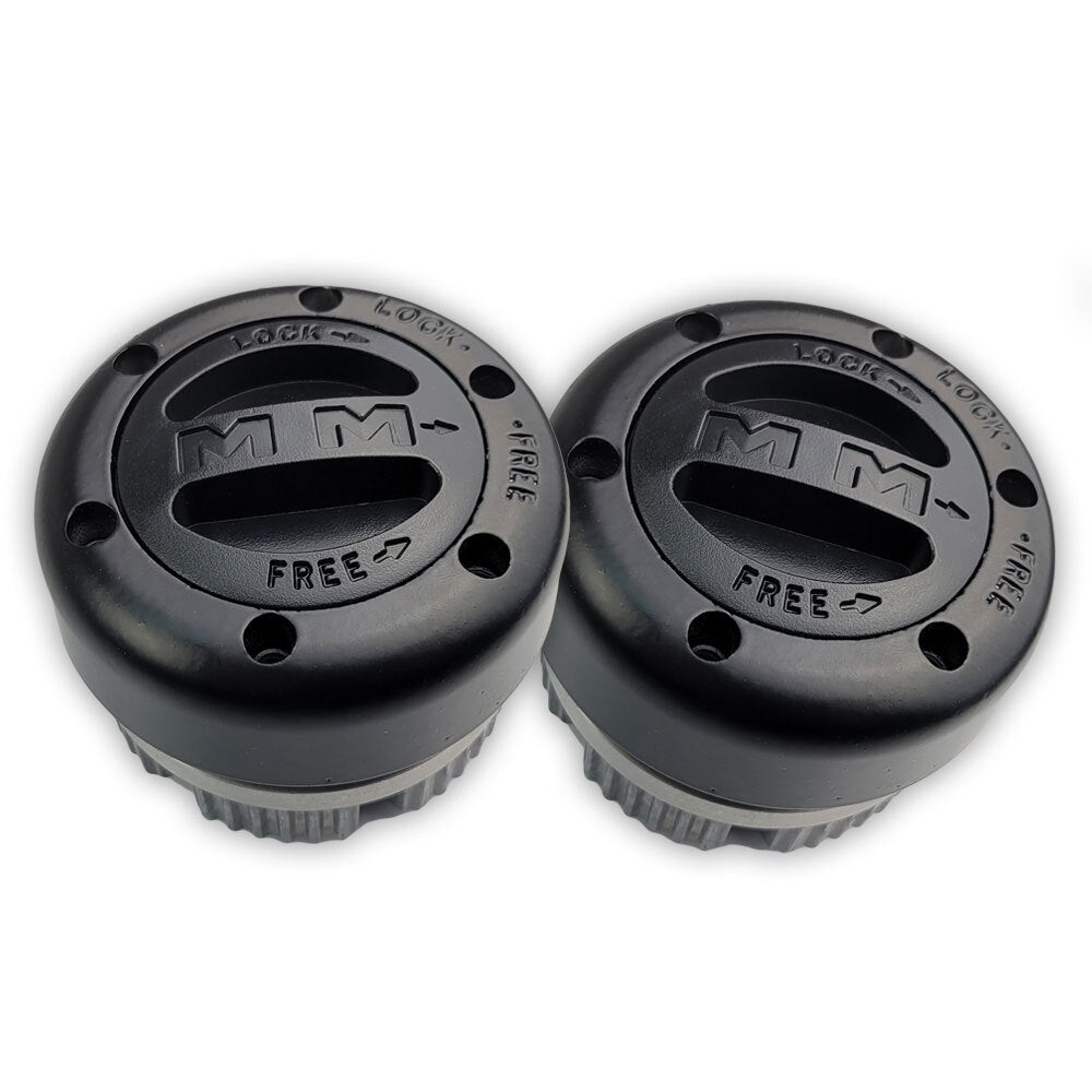 Premium Stainless Locking Hubs Black 19 Spline D30/D44 Mile Marker