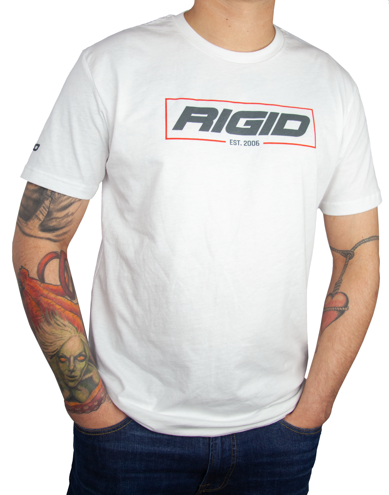 RIGID T Shirt Established 2006 White - White / Medium
