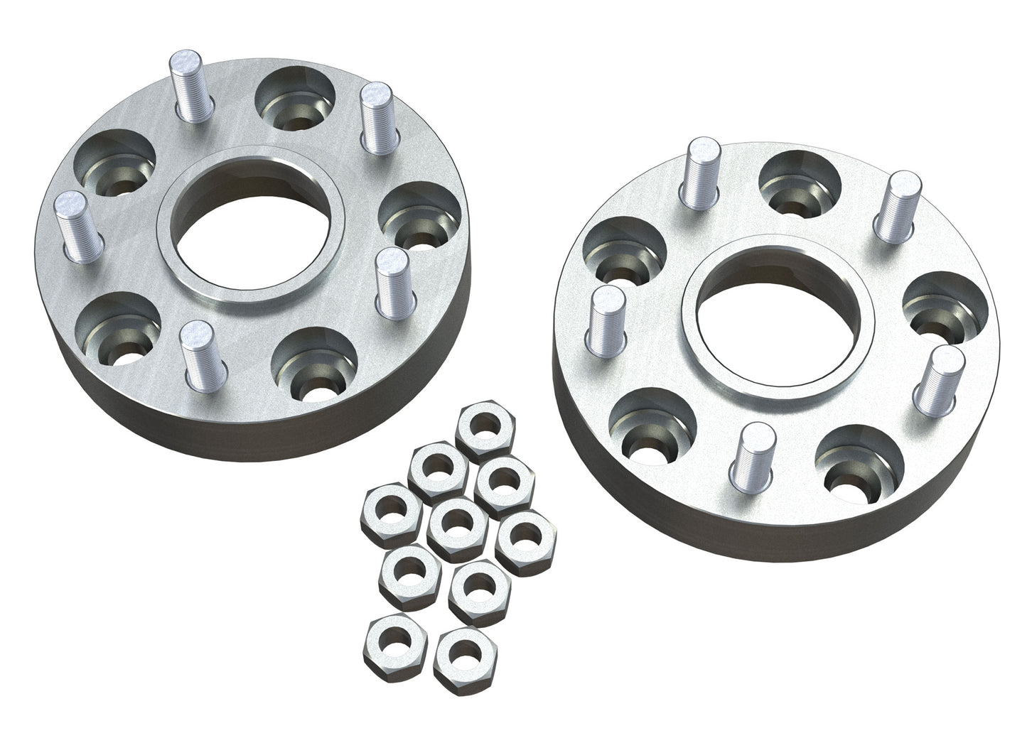 07-18 Wrangler JK 1.25 Inch Wheel Offset Adapter Pair 5x5 Inch to 5x5 Inch TeraFlex