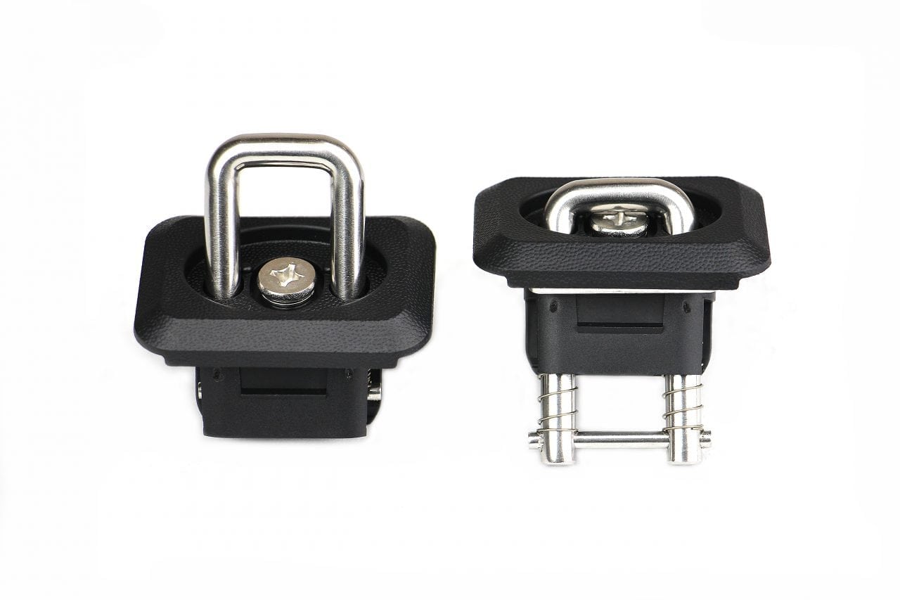 Corner Bullet Inner Bed Retractable Tie-Down Anchors 2009-2025 Dodge RAM 1500/2500/3500 Hard Card Bullring