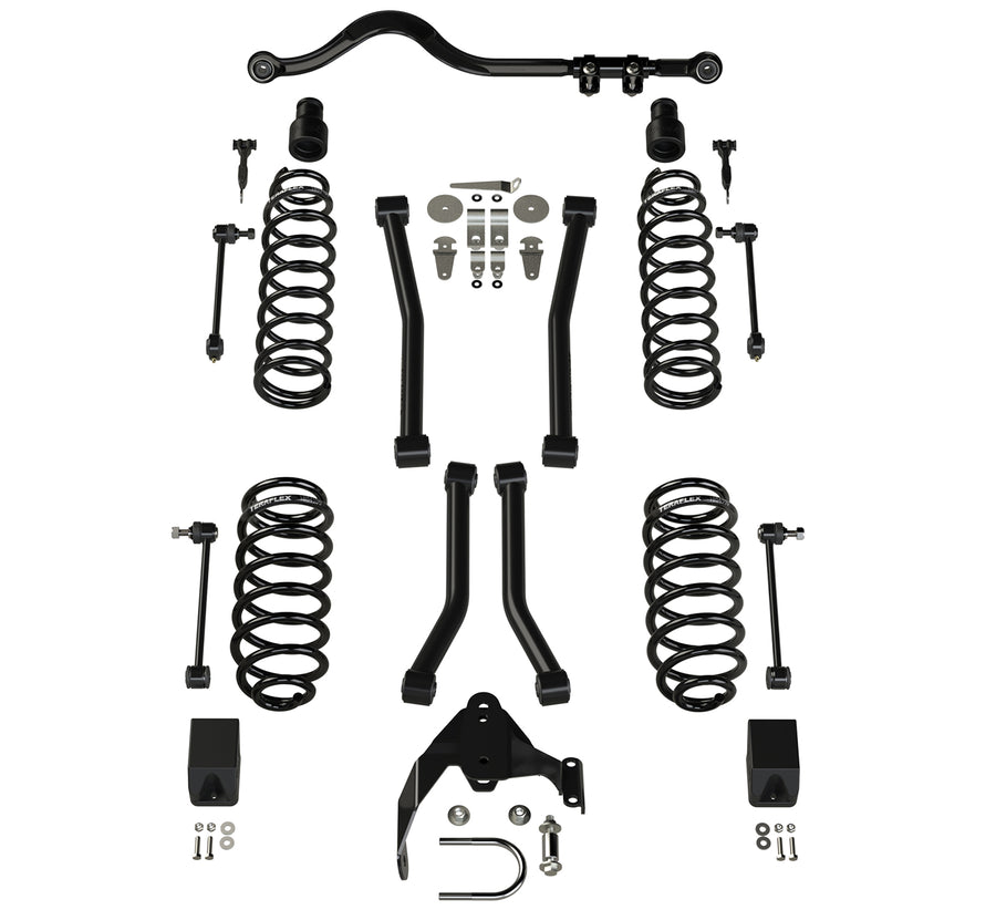 07-18 Wrangler JK 2 Door 3 Inch Suspension System w/ 4 Sport Control Arms No Shocks TeraFlex