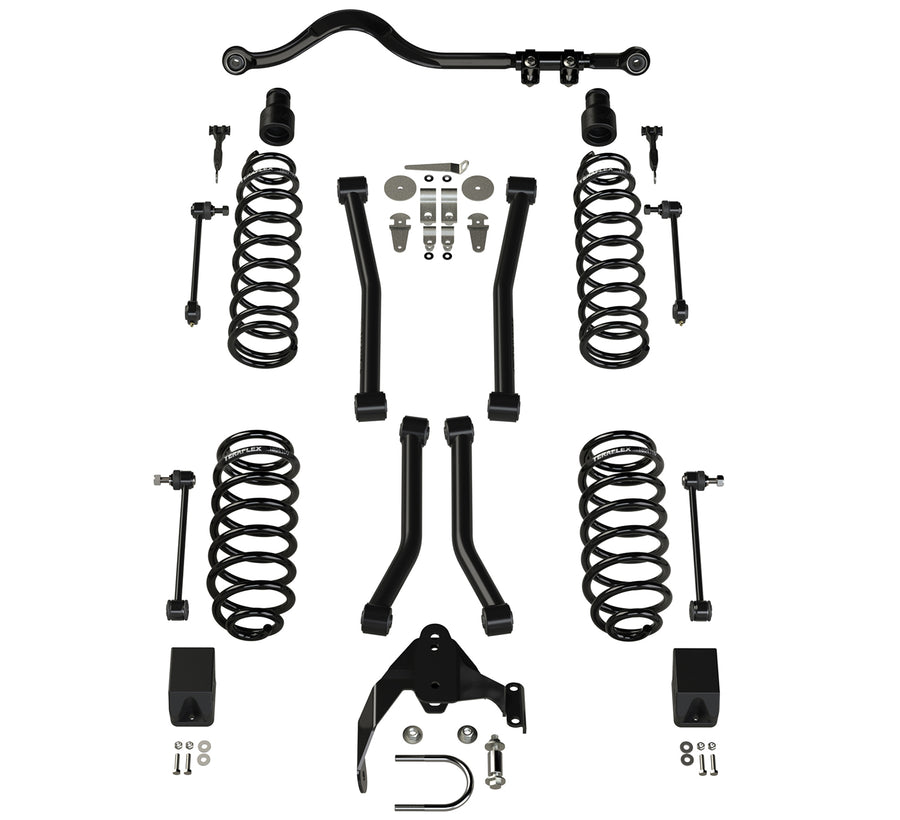 07-18 Wrangler JK 4 Door 3 Inch Suspension System w/ 4 Sport Control Arms No Shocks TeraFlex
