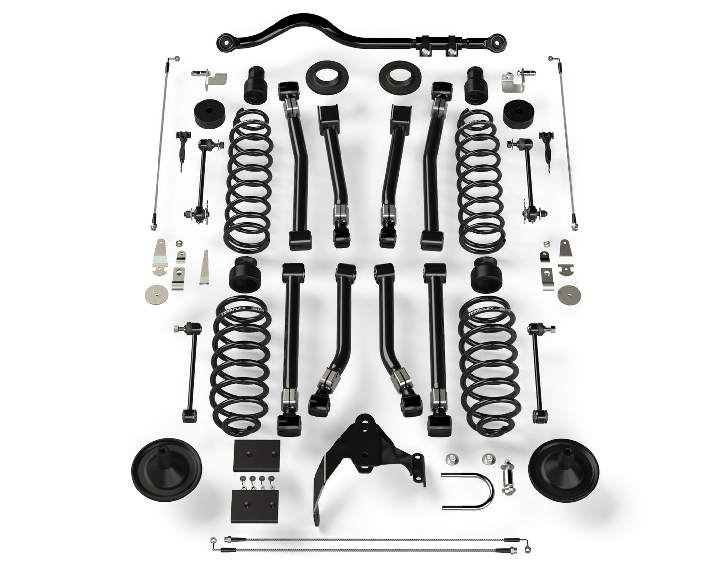 07-18 Wrangler JK 2 Door 4 Inch Suspension System w/ 8 Alpine Short Control Arms No Shocks TeraFlex