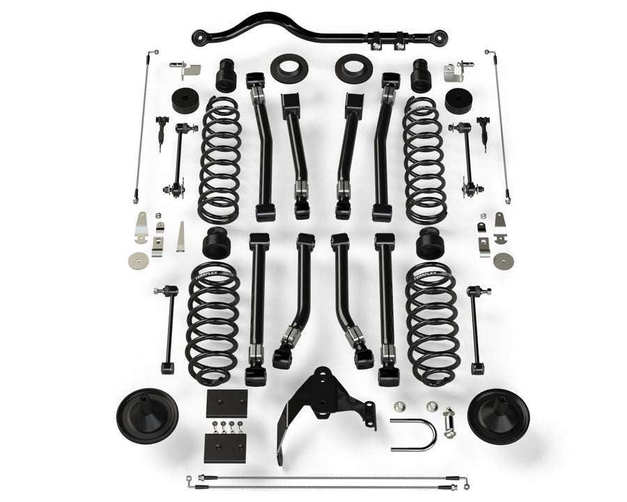07-18 Wrangler JK 2 Door 4 Inch Suspension System w/ 8 Alpine Short Control Arms No Shocks TeraFlex