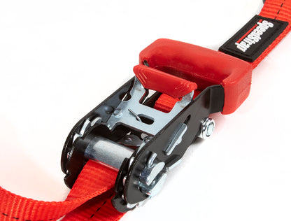 1 Inch x 15' Ratchet Tie Down w/ Snap 'S' Hooks and Soft Tie 2 Pack SpeedStrap