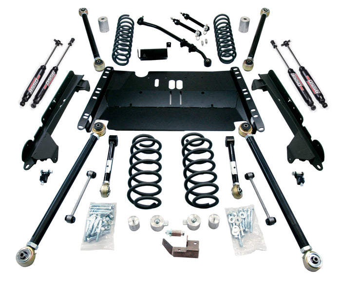 03-06 Wrangler TJ LWB 3 Inch Enduro LCG Long Arm Suspension System & 9550 VSS Twin-Tube Shocks TeraFlex