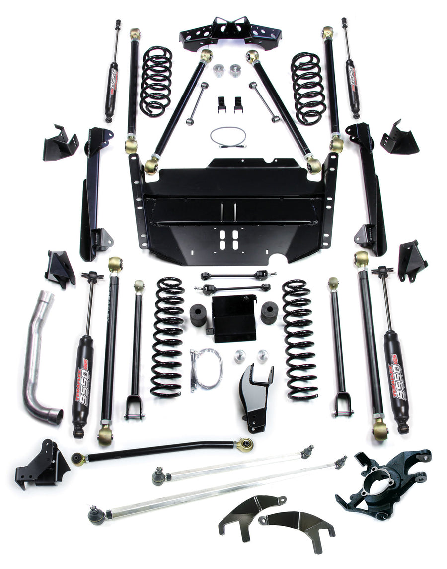 97-06 Jeep Wrangler TJ SWB 5 Inch Pro LCG Long Arm Suspension System, High Steer & 9550 VSS Twin-Tube TeraFlex