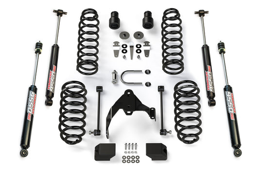 07-18 Wrangler JK 4 Door 2.5 Inch Coil Spring Base Lift Kit & 9550 VSS Twin-Tube Shocks TeraFlex