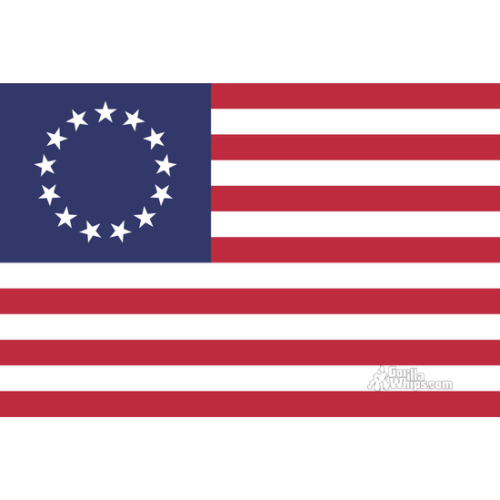Betsy Ross Flag 12x18 Grommet Whip Flag