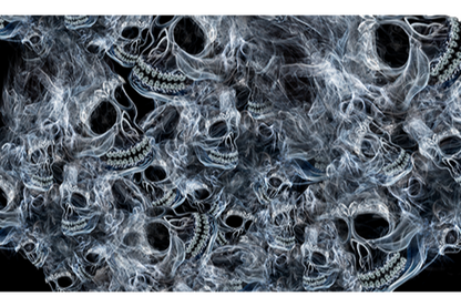 Smoke Skull 12x18 Grommet Whip Flag
