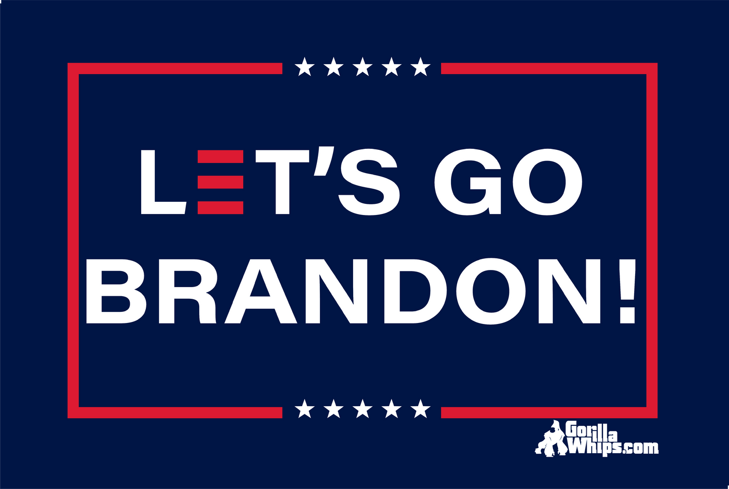 Let's Go Brandon 3x5 Grommet Whip Flag Single Layer, 3X Stitching, UV Fabric, USA Made