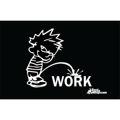 Pee On Work 3x5 Grommet Whip Flag