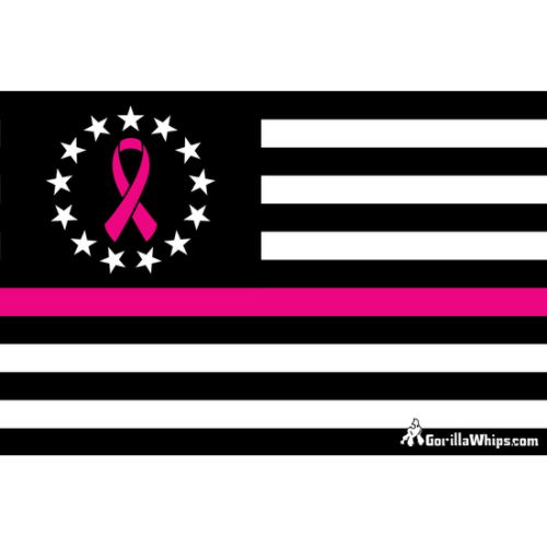 Thin Pink Line- Breast Cancer Awareness 2x3 Grommet Whip Flag